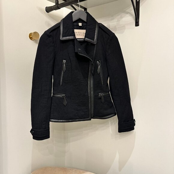 Burberry Brit Moto Jacket US 4 - Picture 2 of 14